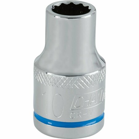 CHANNELLOCK 1/2 In. Drive 10 mm 12-Point Shallow Metric Socket 397598